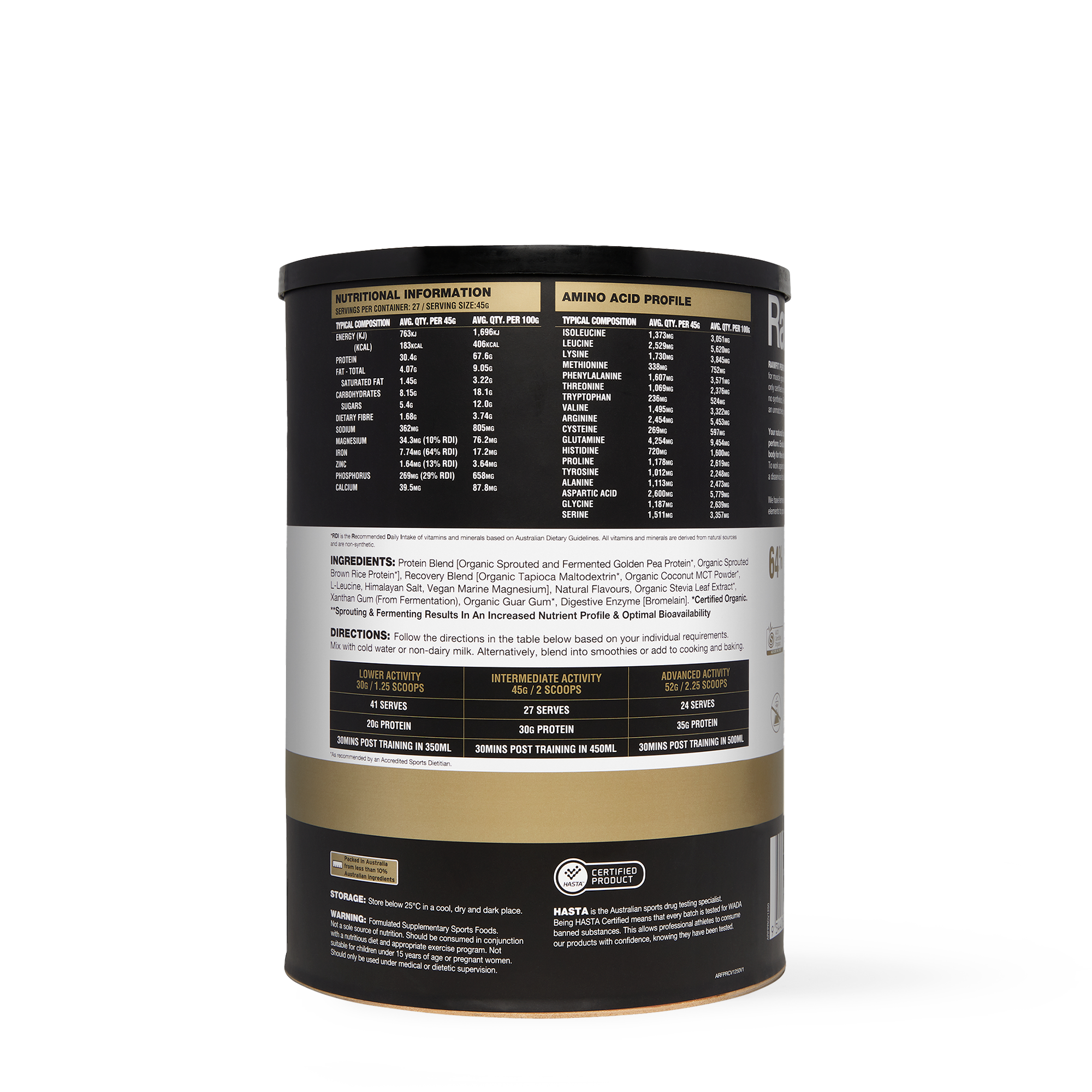 RawFIT Plant Protein Perform & Recovery Creamy Vanilla