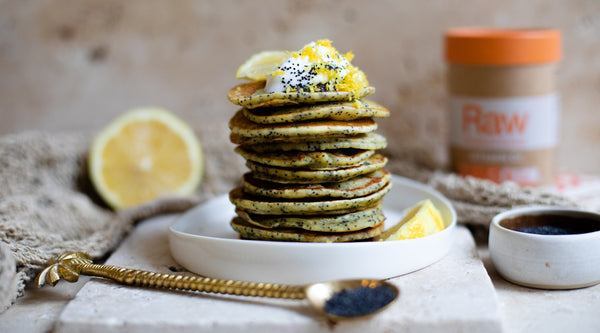 Vegan Lemon & Poppy Seed Pancakes