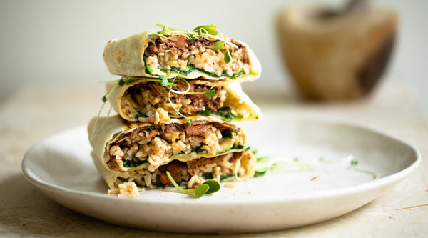 Teriyaki Jackfruit Burritos