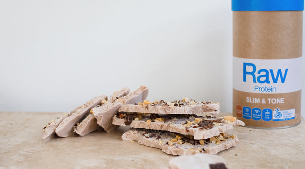 Choc Caramel Protein Yoghurt Bark