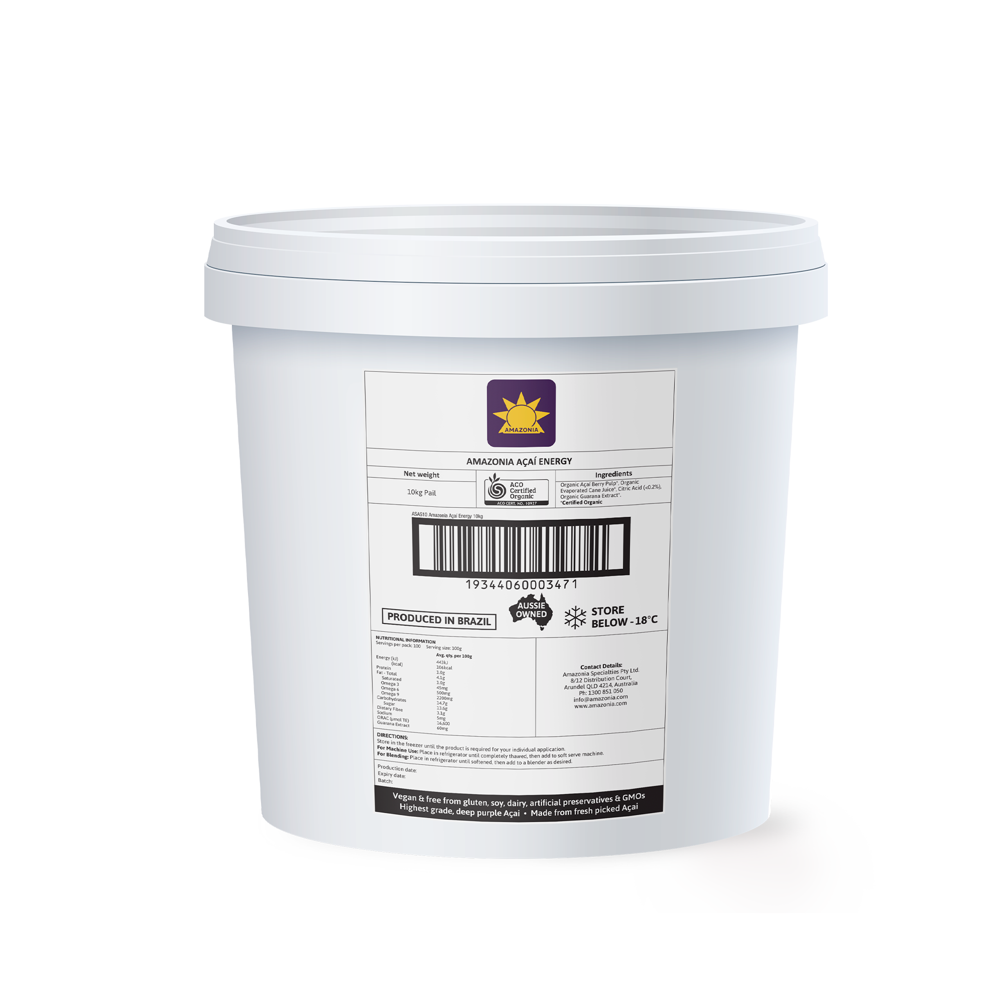 Açaí Energy 10kg Pail