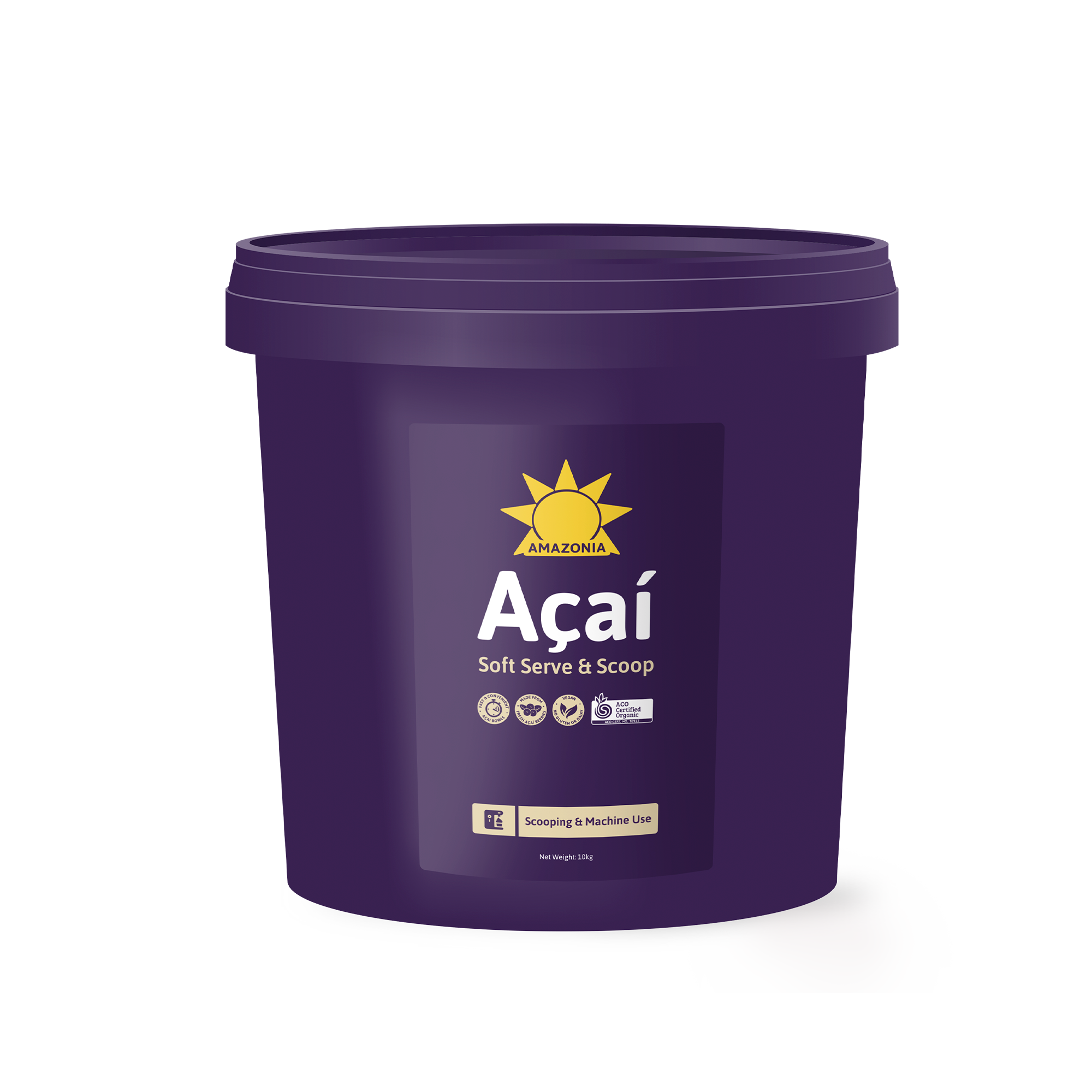 Açaí Soft Serve & Scoop 10kg Pail