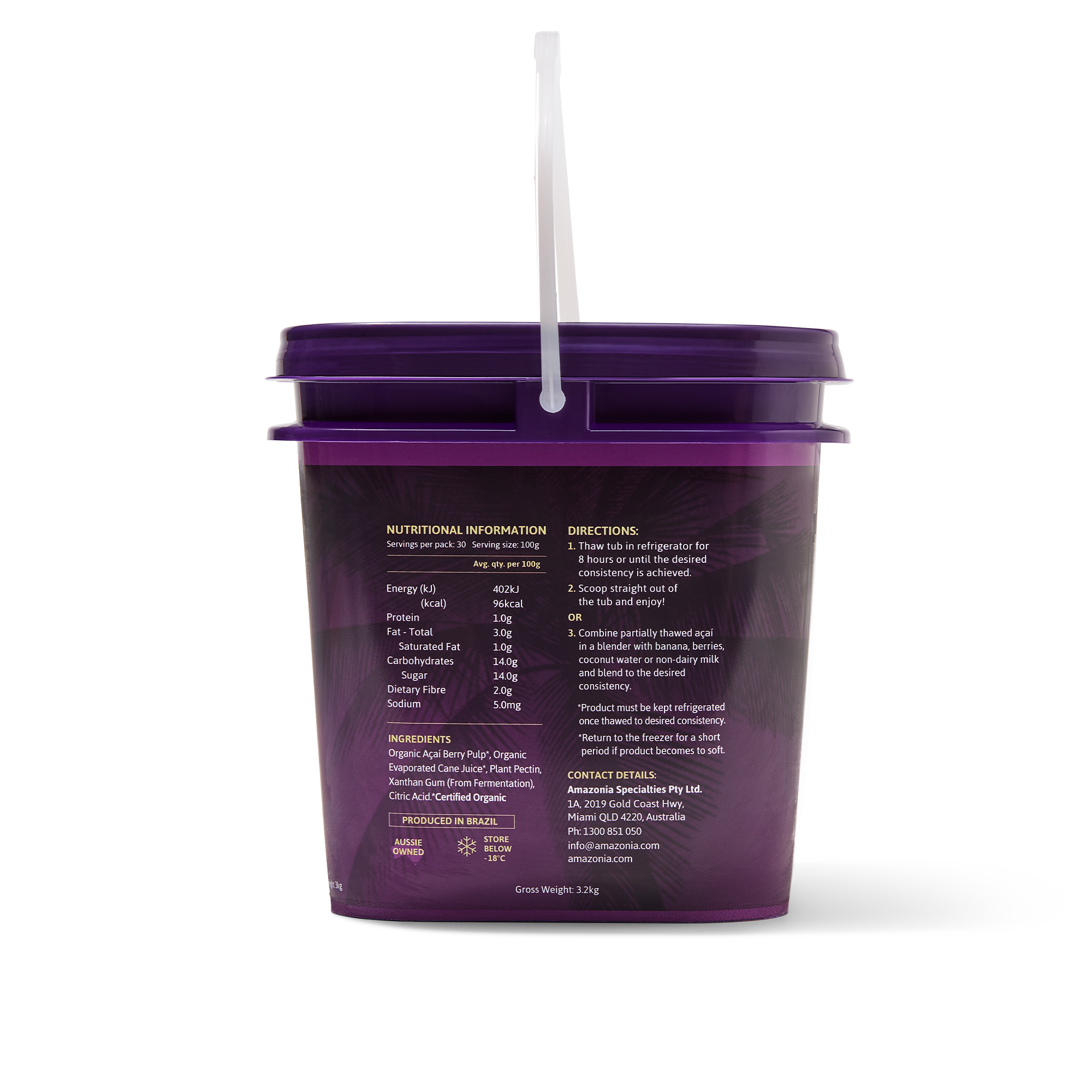 Açaí Scoopable 3x3kg Pails