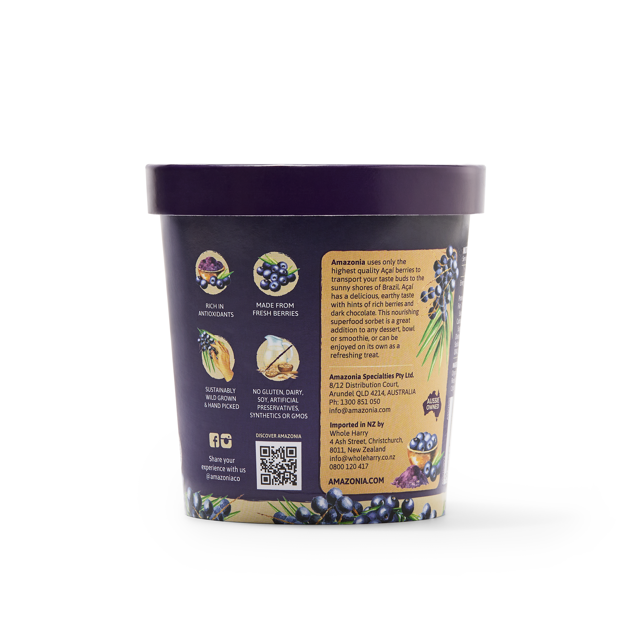 Amazonia Açaí Sorbet Original 500ml