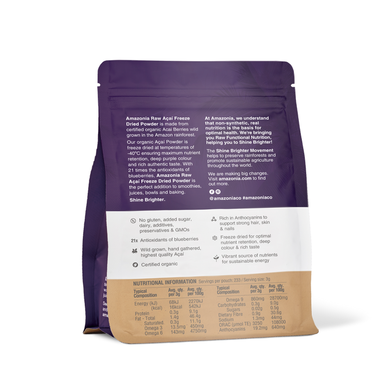 Raw Açaí Freeze Dried Powder