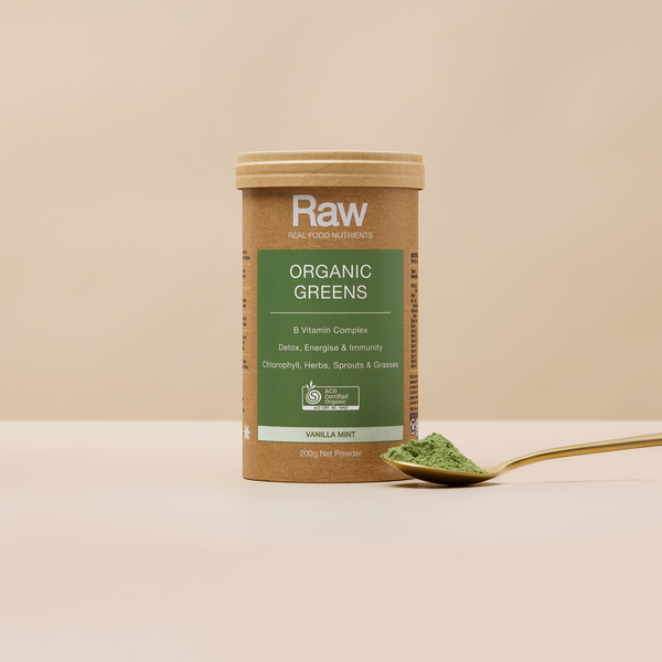 Raw Real Food Nutrients Organic Greens Vanilla Mint