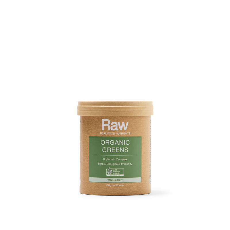 Raw Real Food Nutrients Organic Greens Vanilla Mint