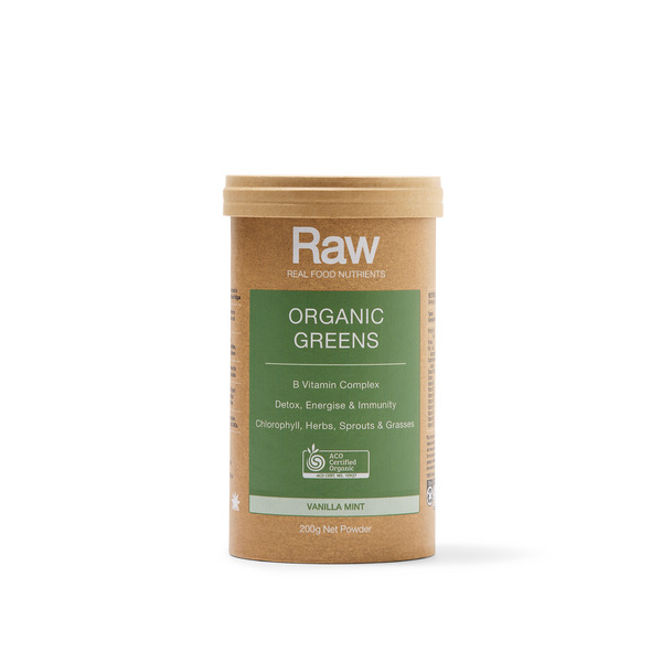 Raw Real Food Nutrients Organic Greens Vanilla Mint