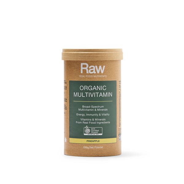 Raw Real Food Nutrients Organic Multivitamin Pineapple
