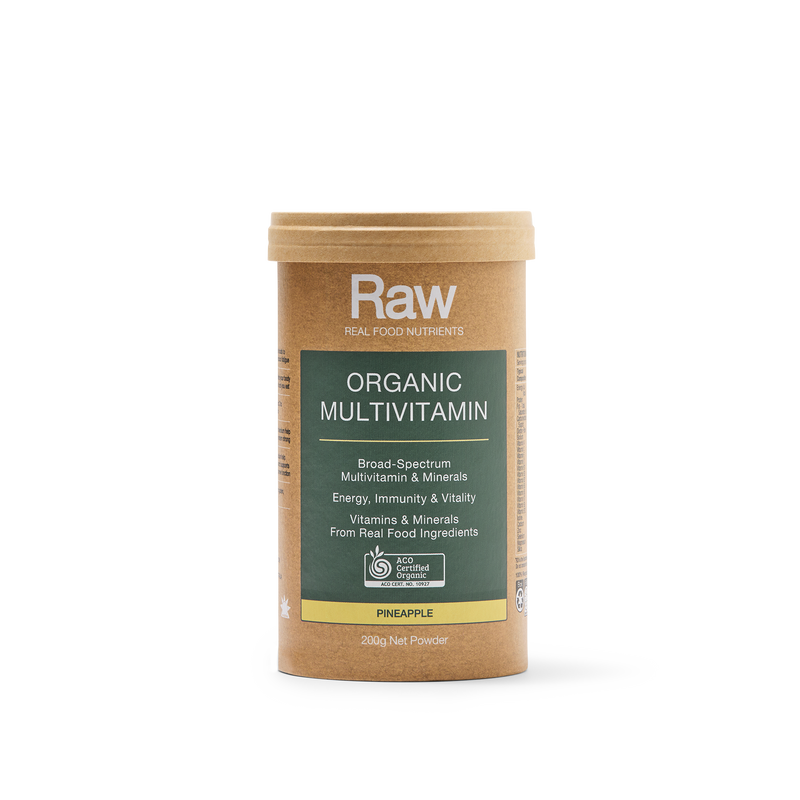 Raw Real Food Nutrients Organic Multivitamin Pineapple