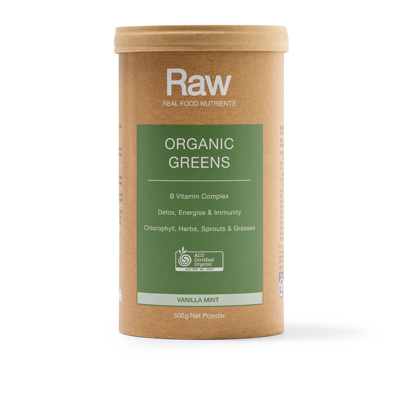 Raw Real Food Nutrients Organic Greens Vanilla Mint