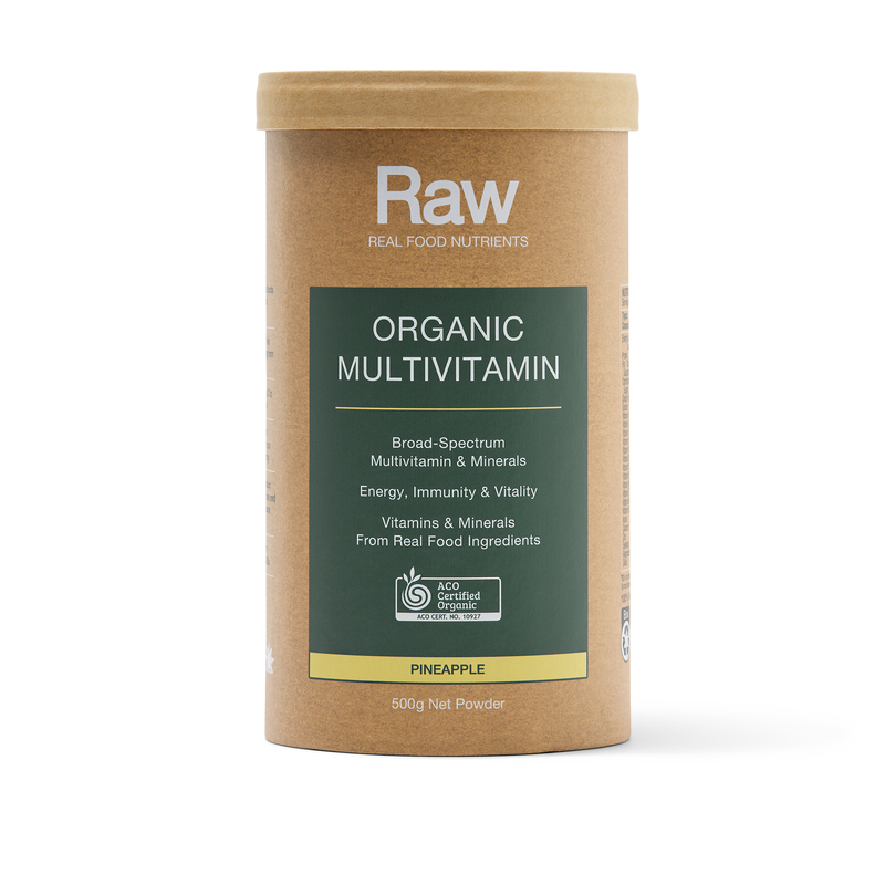 Raw Real Food Nutrients Organic Multivitamin Pineapple