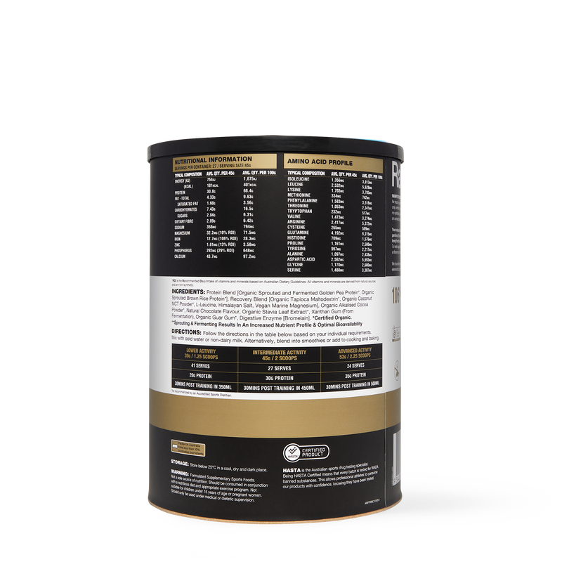 RawFIT Plant Protein Perform & Recover Rich Chocolate