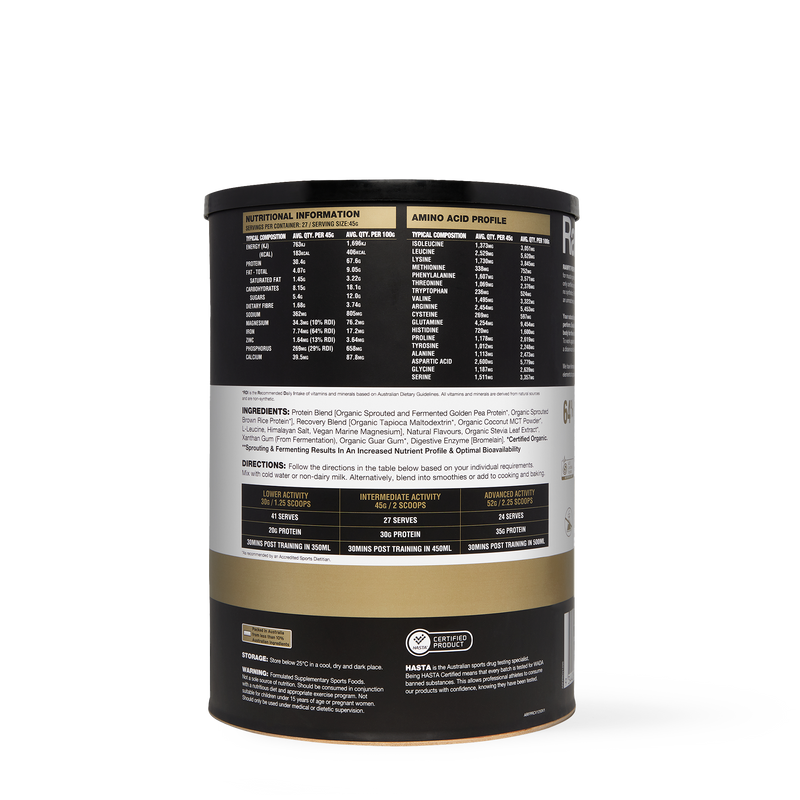 RawFIT Plant Protein Perform & Recover Creamy Vanilla