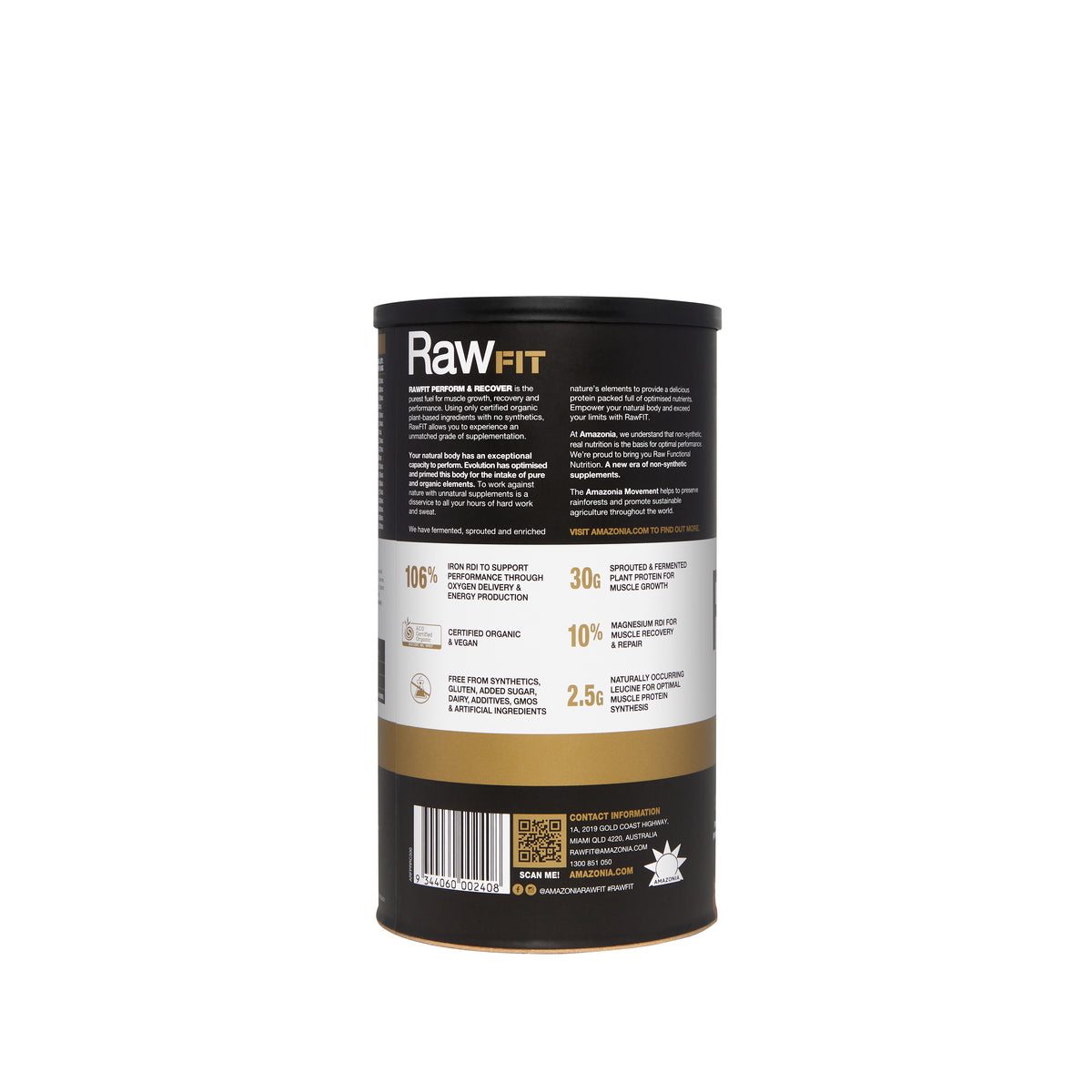 RawFIT Protein Perform & Recovery Rich Chocolate