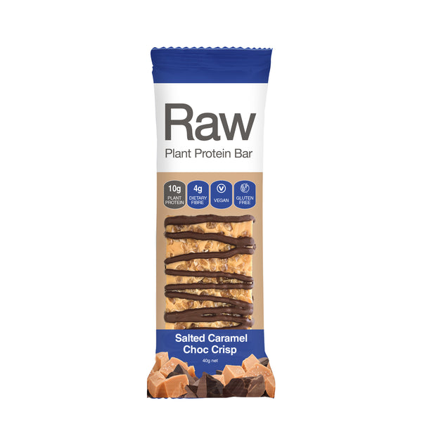 Raw Plant Protein Bars Salted Caramel Choc Crisp - 10 Pack