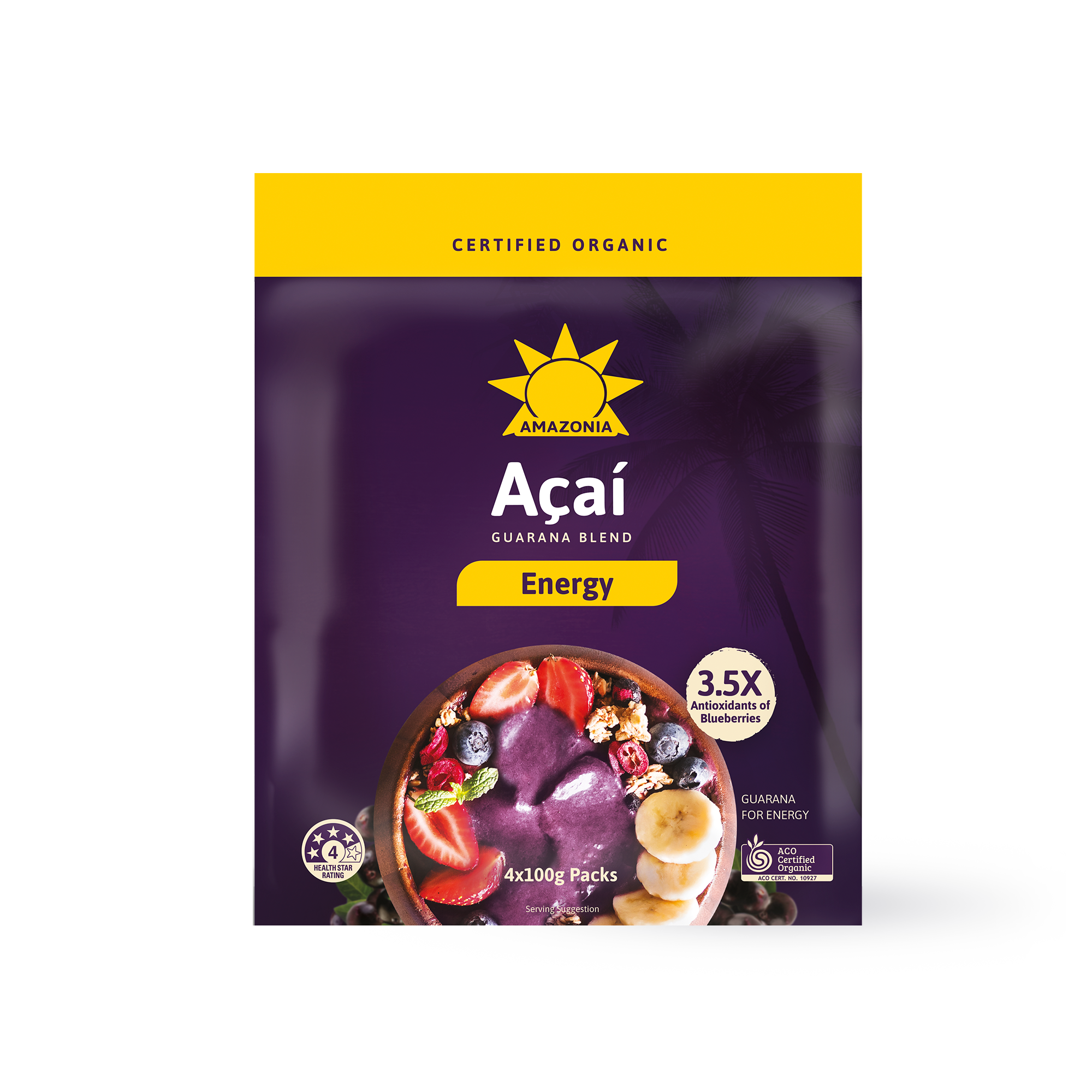 Amazonia Açaí Energy 4x100g Sachets
