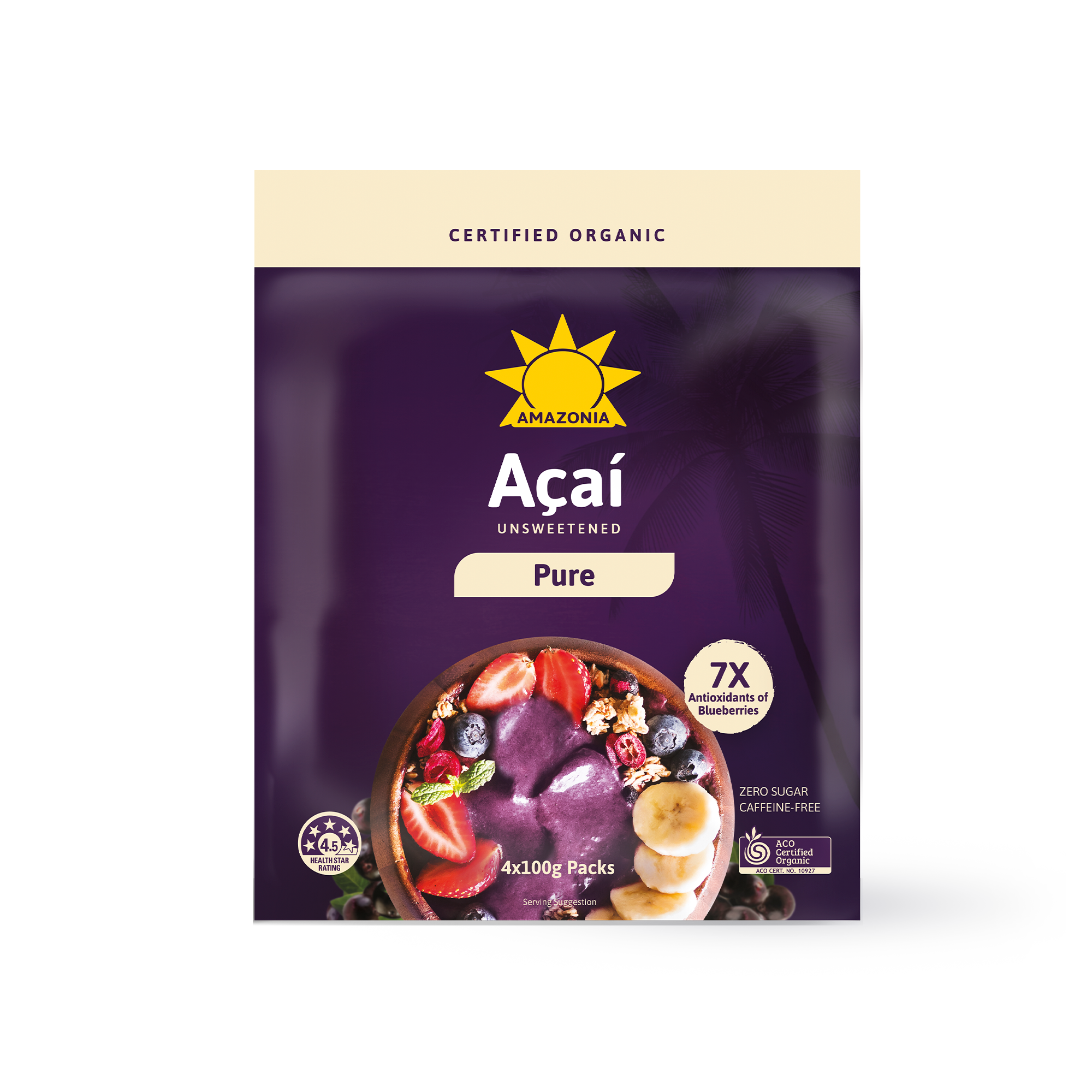 Amazonia Açaí Pure 4x100g Sachets