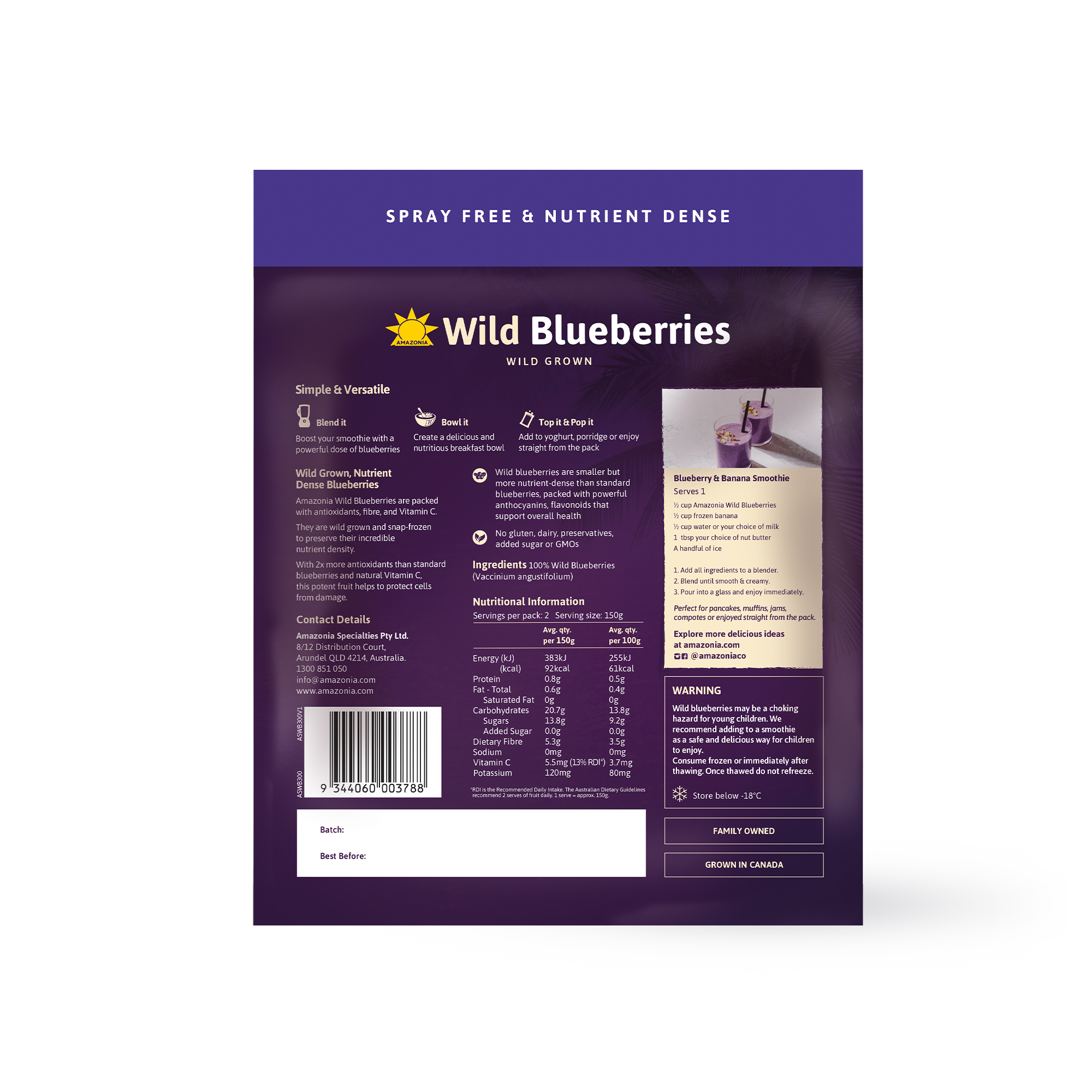 Wild Blueberries 300g
